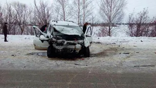 Под Рязанью "Рено" вылетел на встречную полосу и столкнулся с автомобилем, пострадали два человека