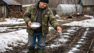 Со сходом снега рассыпаю на грядки 3 пачки соли — и не мучаюсь, как соседи: можно  отдыхать всю весну