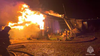 В Суздальском районе при пожаре в деревянном доме погиб мужчина и пострадала женщина