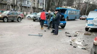 В Канищеве произошла авария с участием сотрудников полиции