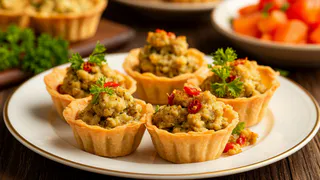 Когда гости уже на пороге, делаю быстрые тарталетки из 2 продуктов: ни теста ни хлеба не надо - закрутила и кладу начинку