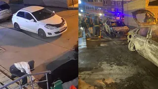 Во Владимире камеры засекли поджигательницу машин