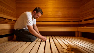 Полы в бане теплые даже в лютые морозы — без всяких труб и кабелей: нашел хитрый способ утепления с «нулевыми» расходами