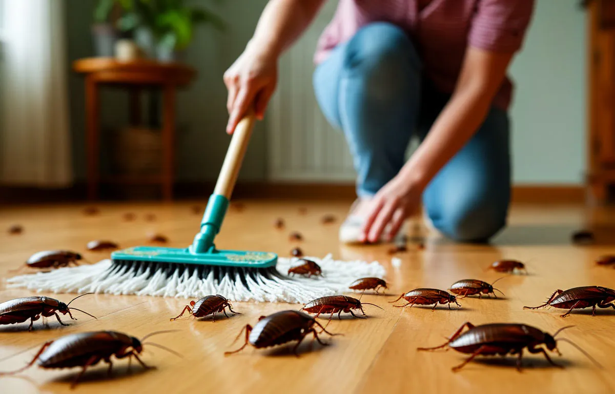 Тараканы вылетели пулей, стоило помыть полы по-китайски. Паразиты сбежали за три часа без химикатов