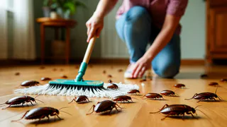 Тараканы вылетели пулей, стоило помыть полы по-китайски. Паразиты сбежали за три часа без химикатов