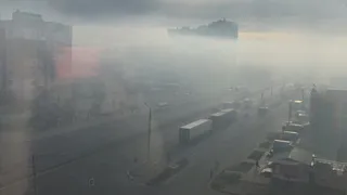 В Брянске из-за лесного пожара окутало дымом Фокинский Район