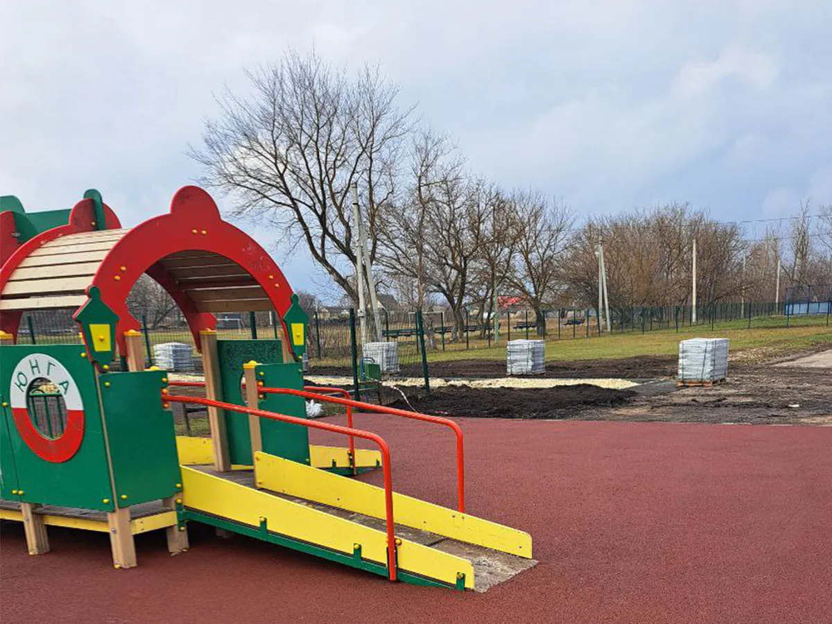 В земетчинском парке появилась новая игровая зона