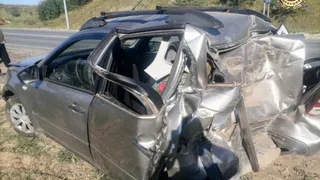 Камаз протаранил легковой автомобиль под Чебоксарами