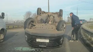 На Московском шоссе в Рязани 26 октября перевернулся Haval