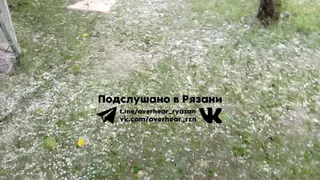 В Рязанской области выпал крупный град и прошел ливень