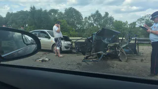 Авария в Канищеве: столкнулись 6 машин, одну из них разорвало на части