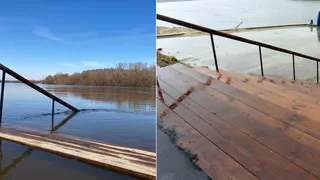 Пристань в Лесопарке ушла под воду: видео