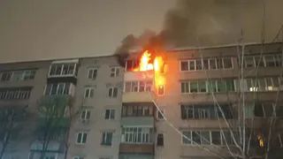 В Коврове на улице Куйбышева при пожаре в многоквартирном доме пострадал человек