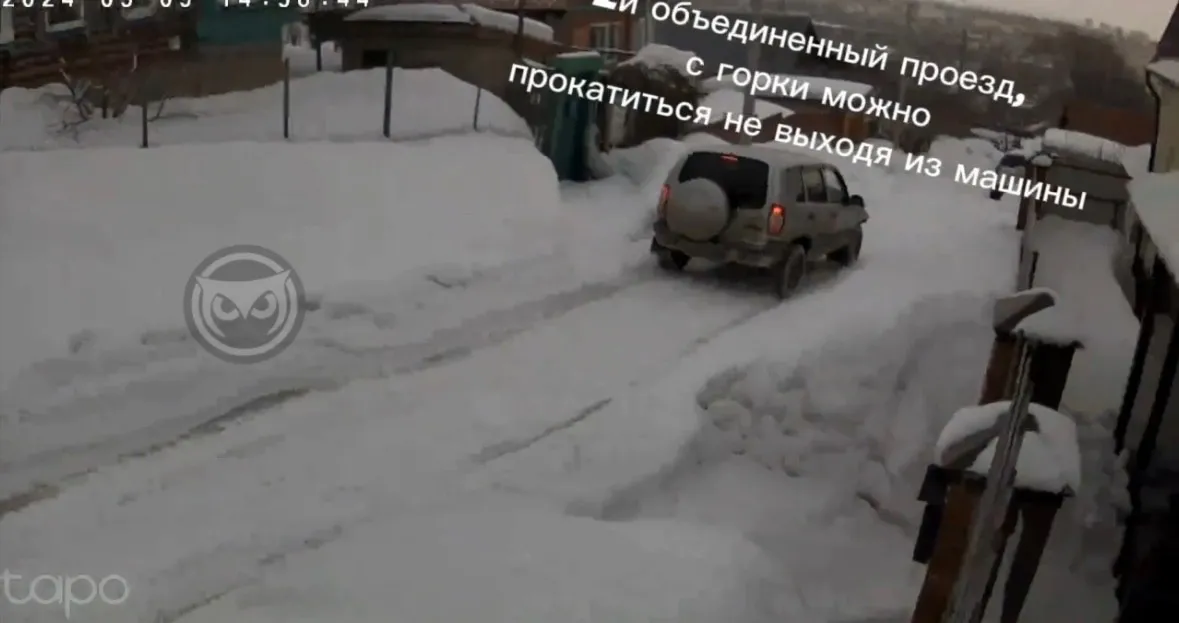 В Пензе зимняя дорога превращается в экстремальный аттракцион