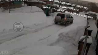 В Пензе зимняя дорога превращается в экстремальный аттракцион