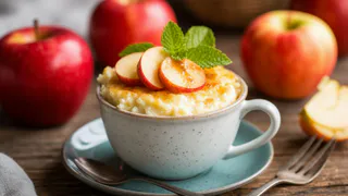 Нежный творожно-яблочный чизкейк в кружке: всего пару минут в микроволновки, без муки и без лишних калорий
