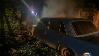 Во Владимире в микрорайоне Лесной загорелся автомобиль