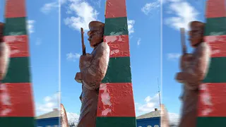 В Новозыбкове Брянской области начал облезать памятник посвящённый пограничникам