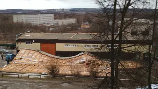 В Скопине сдуло крышу одного из предприятий