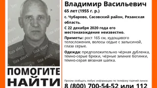 Вы его видели? В Сасовском районе пропал 65-летний Владимир Немоляев
