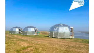 На базе отдыха «Птичий полет» в Козловском округе возвели ещё 5 модулей в форме степных юрт