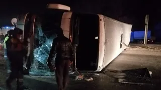 17 пострадавших: под Рязанью перевернулся рейсовый автобус