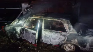 В Карабанове пожар полностью уничтожил легковой автомобиль