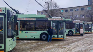 В Рязань прибыли 10 троллейбусов МАЗ, способных проехать 20 км без контактной сети