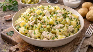 Решил приготовить сытный салат «по-мужски» — гости сначала удивились, а потом съели первым: жарю солёные огурцы и получаю шедевр