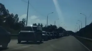 Ремонт дороги: в Рязани на Южной окружной образовалась большая пробка