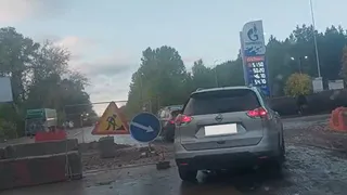 19 сентября утром в Горроще из-за ремонта трубопровода образовалась 10-балльная пробка