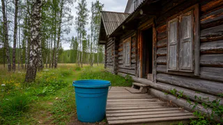 Вот почему в деревнях ставят ведро с водой у порога. Когда узнал, то сам начал делать так на даче