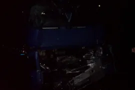 В Скопинском районе произошло серьезное ДТП - столкнулись три грузовика