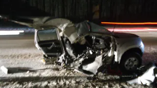 Страшное ДТП в Рязанской области: "Рено" столкнувшись с "Фольксвагеном" разорвало на части