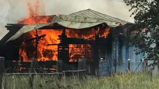В Путятинском районе Рязанской области сгорел дом