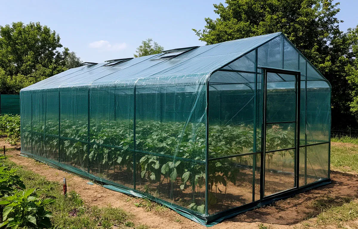 Затеняющая сетка не нужна: накрываем теплицу другим материалом — жара не грозит, урожай шикарный