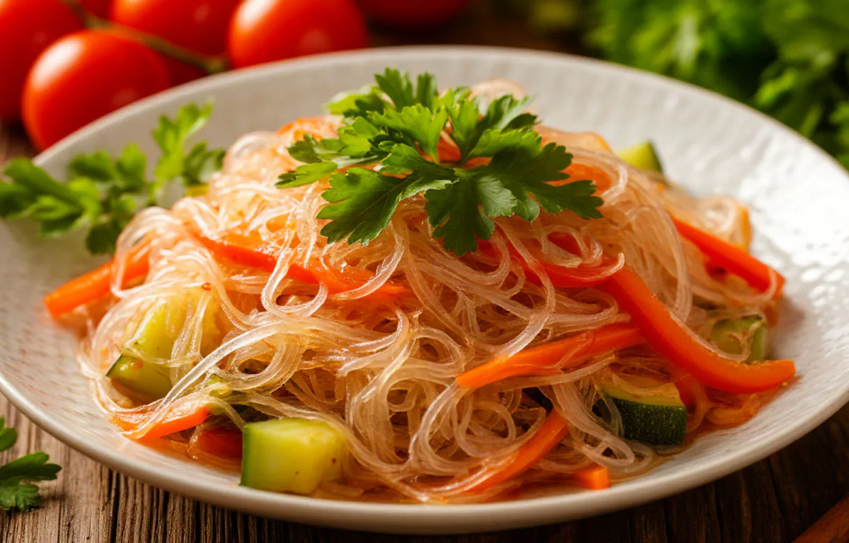 Слюнки потекут уже во время готовки: фунчоза с овощами за 10 минут