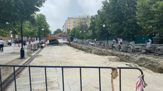 В Рязани ремонтируют путепровод через железнодорожные пути