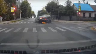 ДТП на улице Новой, в результате которого пострадали 2 человека попало на видео