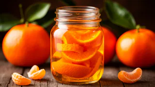 Мандариновые корки заливаю растительным маслом — всю зиму радуюсь своей задумке: мой простой лайфхак