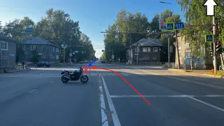 В столице Коми “Фиат” не поделил дорогу с мотоциклом