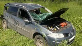 Разлетелись по кюветам: под Рязанью столкнулись "Рено" и "Ниссан"