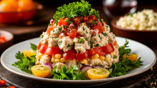 Салат «Стог сена» - звезда новогоднего стола: подаем гостям и привлекаем счастье в дом