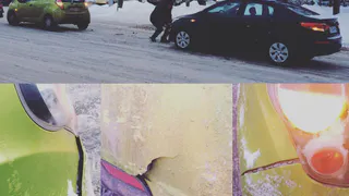 Необычное ДТП - в рязанку врезался Дед Мороз