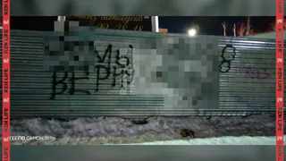 Жители Рязани заметили нацистскую символику на заборе около школ