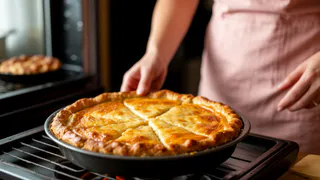 Делаю сербский пирог Gibanica: достаю из духовки тягучий сливочный сыр в хрустящей корочке - легенда Балкан из Книги рекордов Гиннеса