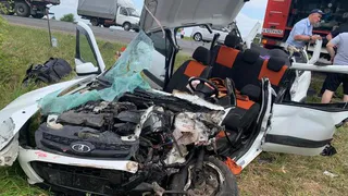 В Рязанском районе в ДТП с фурой пострадали четыре человека