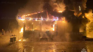 В Александровском районе сгорел продуктовый магазин