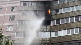 В центре Рязани произошел пожар в многоэтажном доме