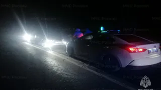 Под Покровом спасатели достали водителя из заблокированного авто после съезда в кювет